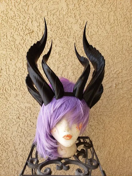 Fantasy Dragon Elegant long Dragon 3d printed horns three sets on headband costume addition dragon comicon fantasy lizzard horns