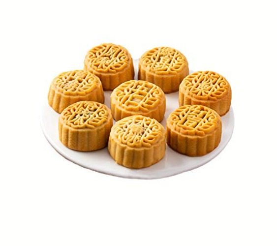 HELENOU666 Mooncake Chinese Traditional Mini-Mooncake Multi-Flavor Mixed Fruit Moon Cake 20pcs for Mid-Autumn Day