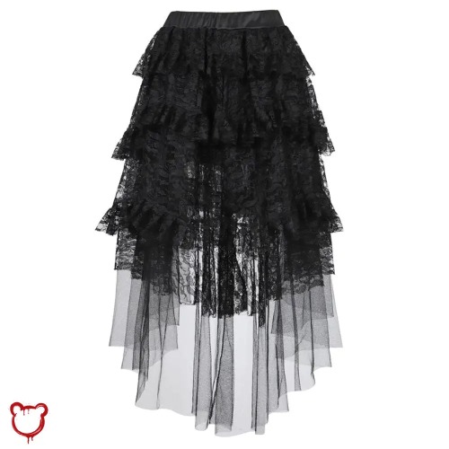 Horror-inspired Ruffle Skirt - black / M / China