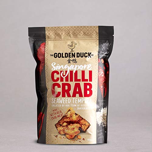 Golden Duck Salted Egg Fish Skin Crisps/ Potato Ridges/ Tempura (Chili Crab Seaweed Tempura 110g) - Chili Crab Seaweed Tempura 110g