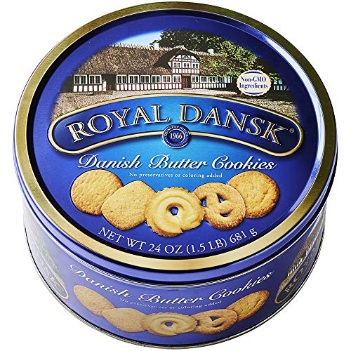 Royal Dansk Danish Cookies Tin, butter, 24 Ounce - 1.5 Pound (Pack of 1)