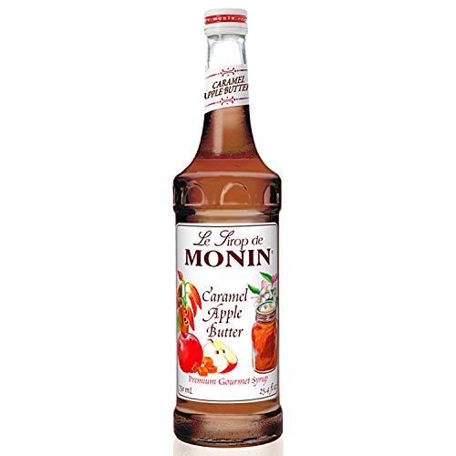 Monin - Caramel Apple Butter Syrup, Buttery Caramel and Cooked Apple Flavor, Natural Flavors, Great for Hot Lattes, Ciders, and Seasonal Cocktails, Non-GMO, Gluten-Free (750 ml) - 25.36 Fl Oz (Pack of 1)
