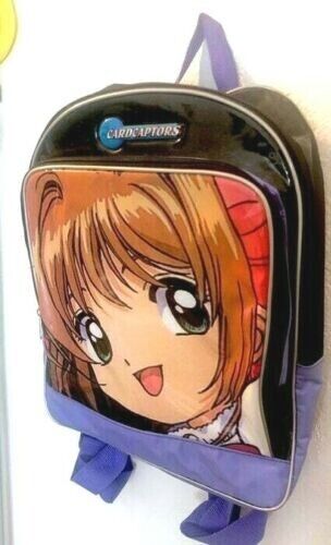 Anime CARD CAPTORS Backpack Bookbag Japan RARE Purple Zippered Kawaii Cosplay  | eBay