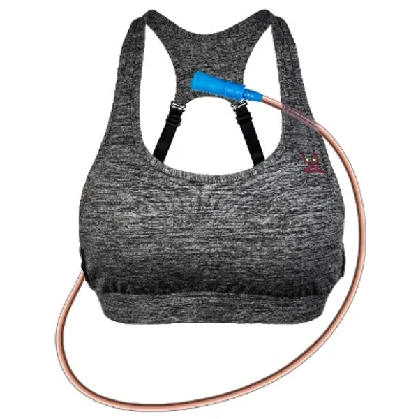 The Original WineRack Booze Bra Flask - Adjustable Design - Holds 25oz of Booze (Grey, Medium)