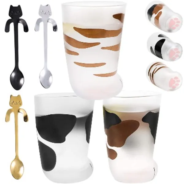 Asionper Novelty Cat Paw Frosted Cups