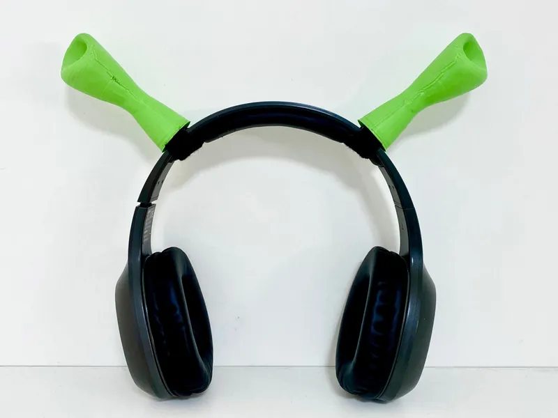 Green Ogre Ears for Headphones, Headset & Cosplay Props.  Twitch Streamer Gaming Headset Attachment