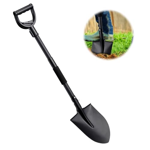 Garden Shovels for Digging, 41 Inch Small Metal Shovel with D-Shape Handle for Shoveling,Digging, Perfect Size Effort-Saving Lightweight Shovel