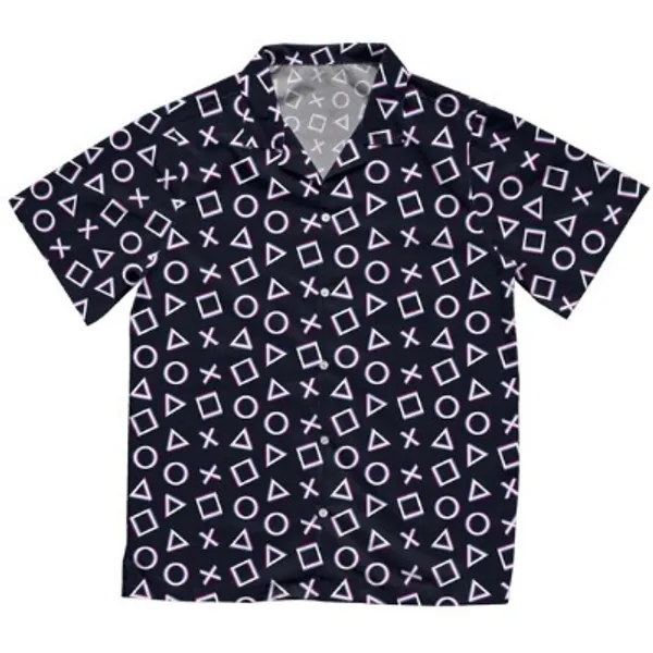 Playstation Game Icons Video Game Button up Gray Unisex Nerdy | Etsy