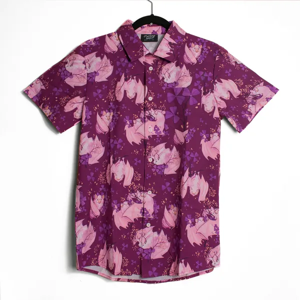 White Bat Button Down Shirt | M