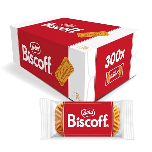 Lotus Biscoff Original Caramelised Single Biscuits (Pack of 300 - catering size) - original - 300 Count (Pack of 1)