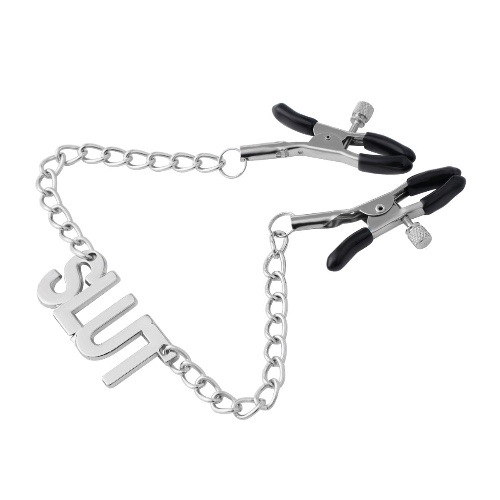 Statement Nipple Clamps - Slut