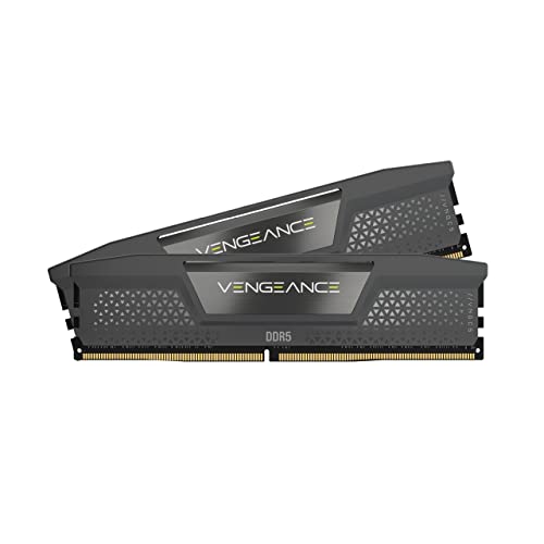 CORSAIR VENGEANCE DDR5 RAM 64GB (2x32GB) 5200MHz CL40 AMD EXPO iCUE Compatible Computer Memory - Grey (CMK64GX5M2B5200Z40) - 64GB (2x32GB)