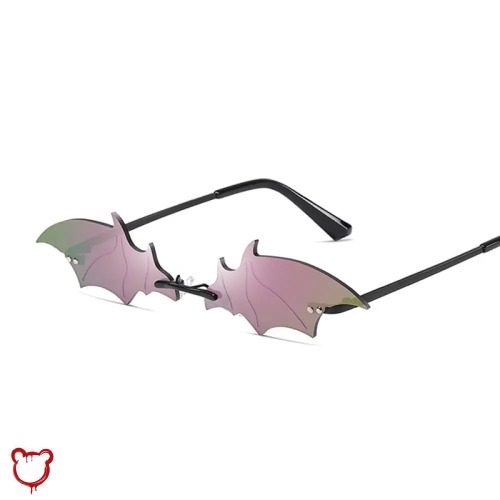 Gothic Bat Sunglasses - Black Purple