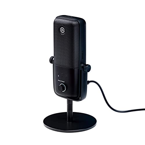 Elgato Wave:3 - Premium Studio Quality USB Condenser Microphone for Streaming, Podcast, Gaming and Home Office, Free Mixer Software, Sound Effect Plugins, Anti-Distortion, Plug ’n Play, for Mac, PC - Black - Wave:3