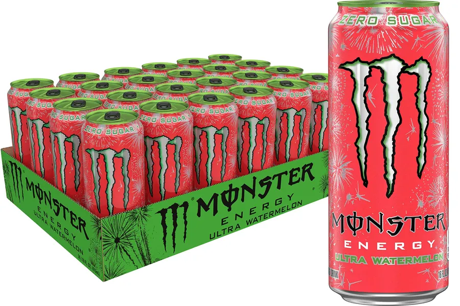 Monster Energy Ultra Watermelon, Sugar Free Energy Drink, 16 Ounce (Pack of 24) - Ultra Watermelon 16 Ounce (Pack of 24)