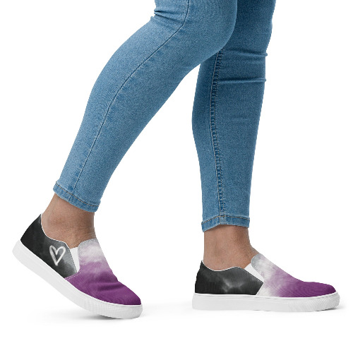 Cloudy Asexual Slip-on Canvas Shoes (Fem Sizing) - 10