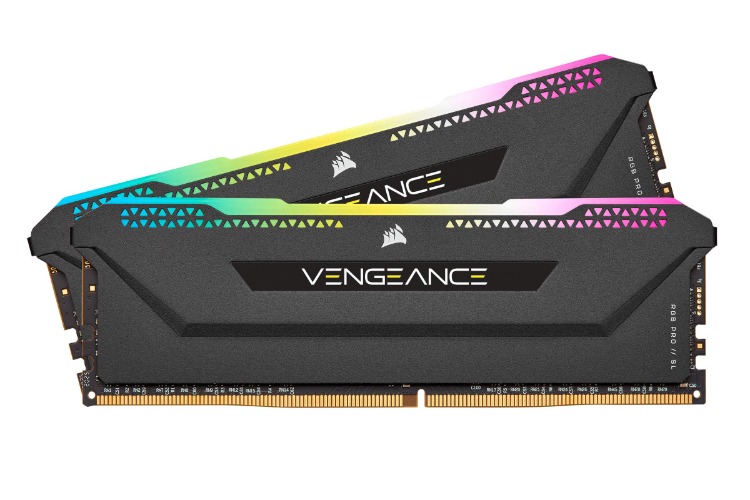 Corsair CS-CMH32GX4M2D3600C18 Vengeance RGB PRO SL 32GB (2x16GB) DDR4 3600Mhz C18 Memory Kit, Black
