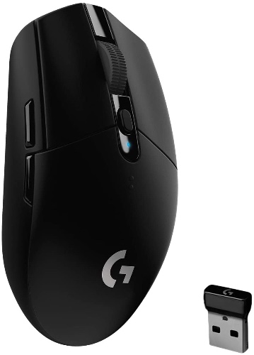 Logitech G305 LIGHTSPEED Wireless Gaming Mouse, Hero 12K Sensor, 12,000 DPI, Lightweight, 6 Programmable Buttons, 250h Battery Life, On-Board Memory, PC/Mac - Black - Mouse Black