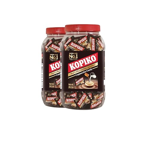 Kopiko Coffee Candy Your Take-Out Pocket Coffee for Every Occasion - Hard Candy Made from Indonesia’s Coffee Beans Contains Real Coffee Extract for Better Taste (800 gr Jar)