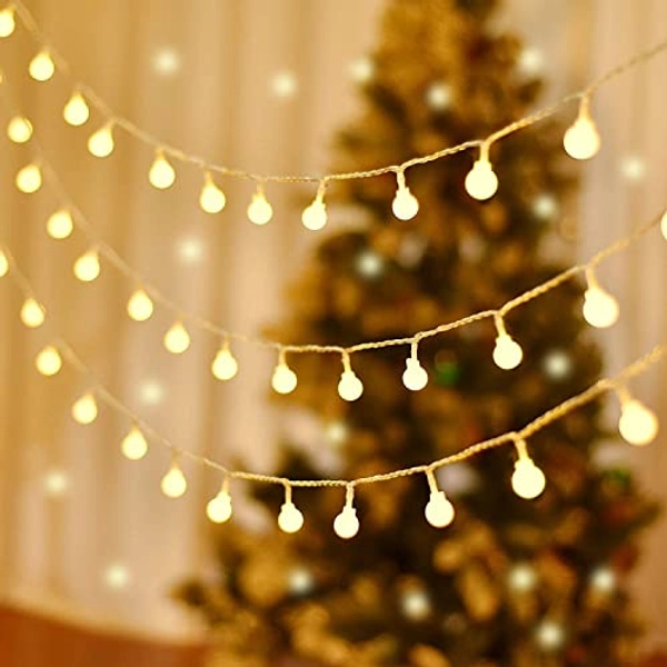 Upgrade Your Decor with 80 LED Crystal Globe Fairy Lights: 8 Modes, Remote&Timer, USB Plug-in, for Indoor/Outdoor Party, Wedding, Garden, Halloween, Christmas, Warm White