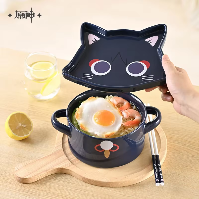Presale GS Impact Official Merchandise Wanderer Fairytale Cat Series Ceramic Tableware Bowl Plate Spoon Chopstick Scaramouche - AliExpress 200000532