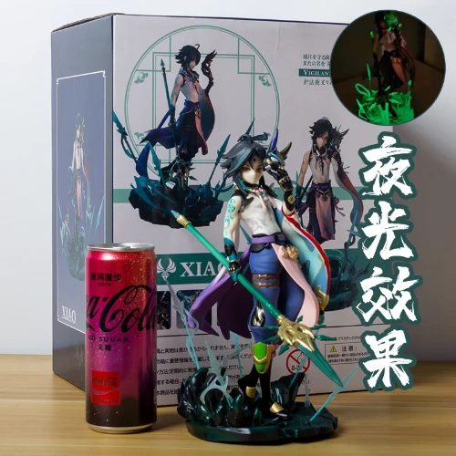 Anime Genshin Impact Xiao Figure Vigilant Yaksha Genshin Impact Klee Action 24cm PVC Collectible Doll Toys Glow Premium Edition - AliExpress 26