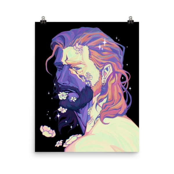 Gale of Waterdeep Baldurs Gate 3 Portrait Fan Art Wall Print