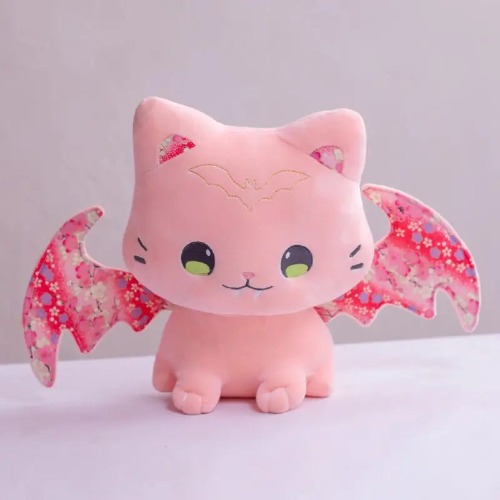 Kawaii Baby Pastel Bat Plushies for Spooky Home Decor - 27cm / Pink Bat