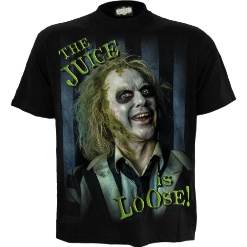 BEETLEJUICE 2 - JUICE IS LOOSE - Front Print T-Shirt Black - XL
