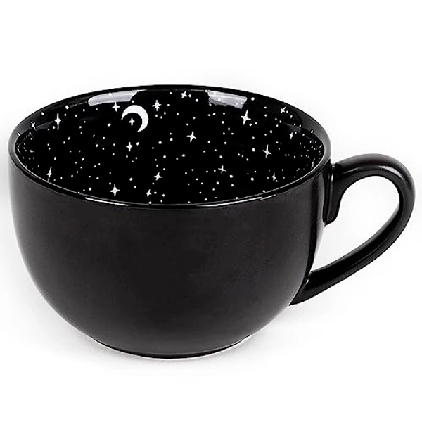 Rogue + Wolf Halloween Mug, Witchy Gifts For Women, Large Mug, Unique Coffee Mugs, Cool Coffee Mugs For Men, Aesthetic Mug, Novelty Mug, Gothic Tea Set, Goth Mug, Acotar, Midnight Mug -17.6oz 500ml - Midnight