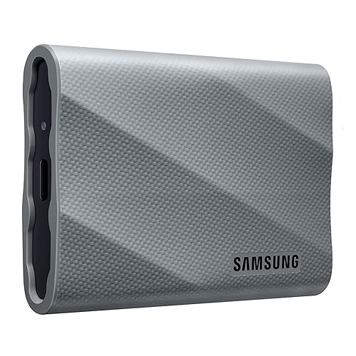 SAMSUNG T9 2TB, Portable SSD, up to 2000MB/s, USB 3.2 Gen 2x2 (20Gbps) NVMe, Rugged, for Photographers, Content Creators and Gaming, External Solid State Drive (MU-PK2T0G/WW) Gray - Gray - 2TB