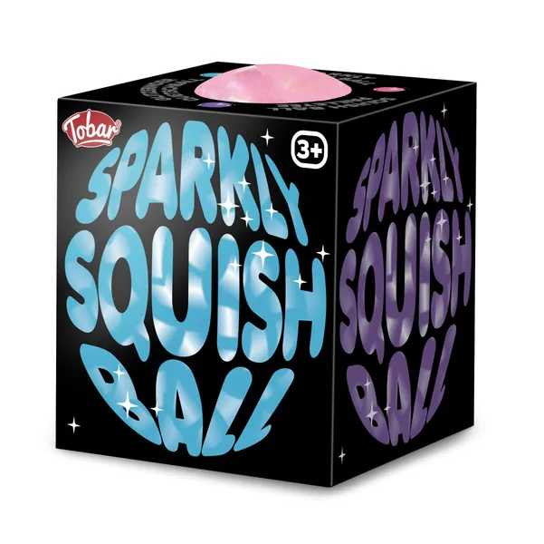 Tobar 38447 Sparkly Squish Ball, blandade mönster och färger, Small