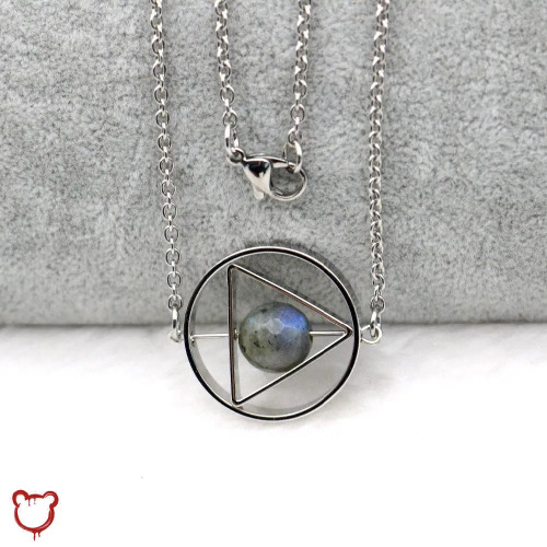Healing Moon Necklace - 60cm moon stone