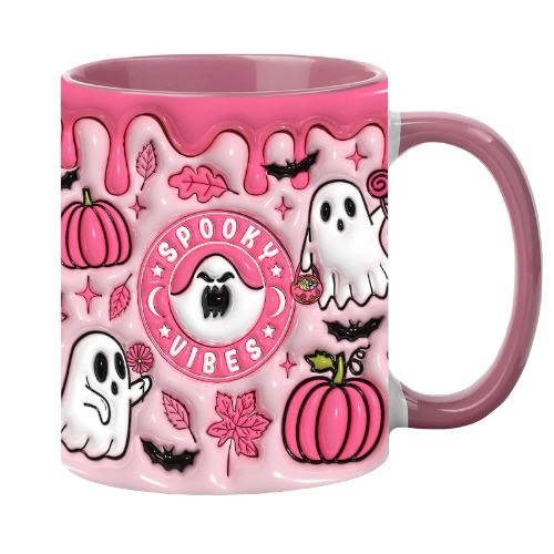 Spooky Season Mugs - Pink Coffee