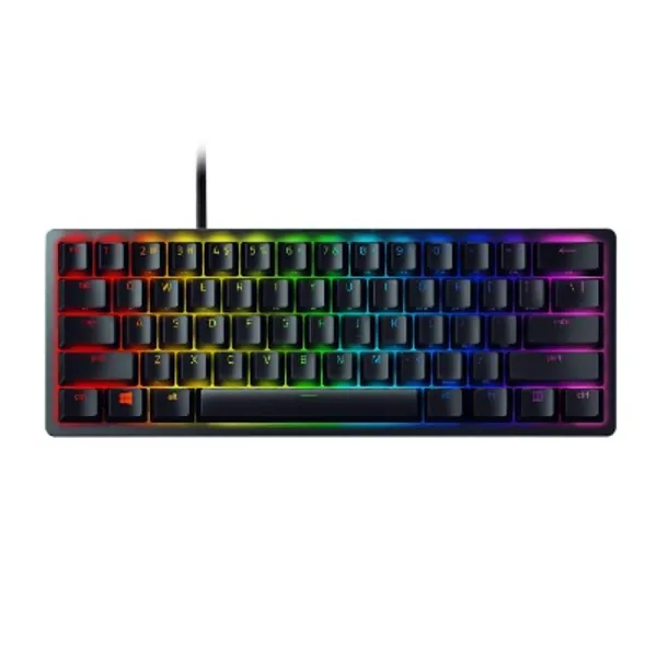 Razer Huntsman Mini 60% Gaming Keyboard: Fastest Keyboard Switches Ever - Linear Optical Switches - Chroma RGB Lighting - PBT Keycaps - Onboard Memory - Classic Black (Renewed)