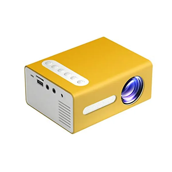 Portable Mini Projector LED Video Projector T300 Supports 1080P for Kids Gift Children Present, Home TV Computer, Laptop Movie, Party Game, for Outdoor Camping with HDMI USB AV Interfaces