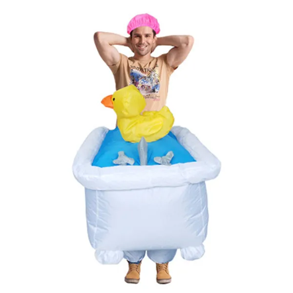 Halloween Christmas Adult Bathtub Inflatables Costumes Funny Fun Rave Party Festival Performance Event Suit Masquerade Props Stage Performance Suit