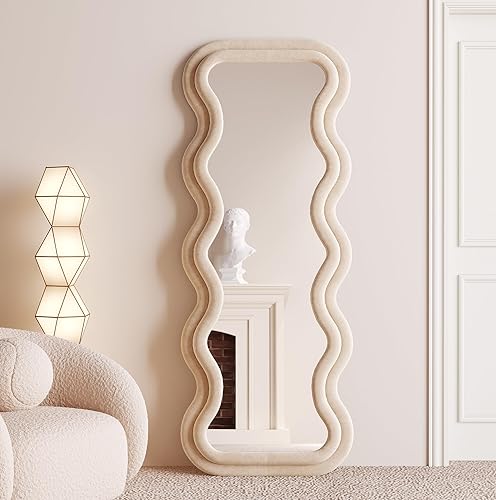  Full Length Wavy Mirror | Light Coffee