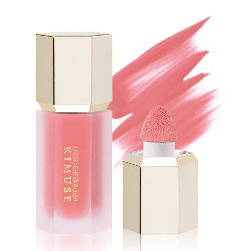 KIMUSE Soft Cream Blush Makeup, Liquid Blush for Cheeks, Weightless, Long-Wearing, Smudge Proof, Natural-Looking, Dewy Finish, Skin Tint Blush Makeup