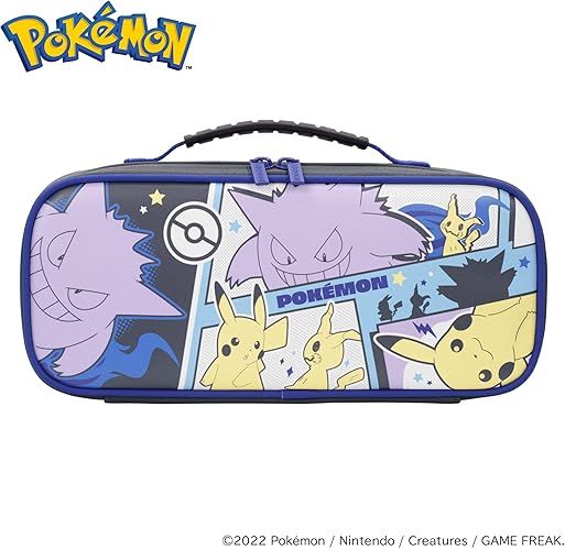 Nintendo Switch Cargo Pouch Compact (Pikachu, Gengar, & Mimikyu) - Split Pad Compact Compatible Travel Case - Officially Licensed by Nintendo & Pokémon