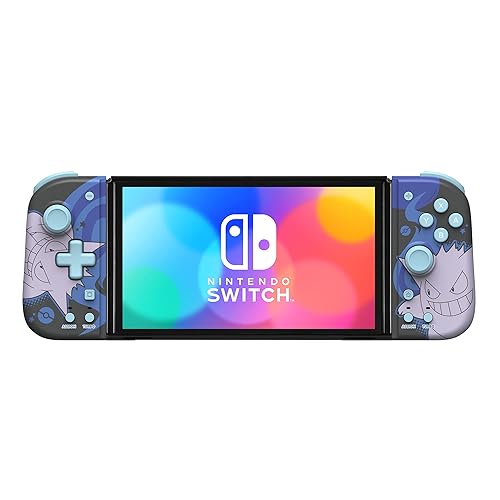 HORI Nintendo Switch Split Pad Compact (Gengar) - Ergonomic Controller for Handheld Mode - Officially Licensed by Nintendo & Pokémon - Multicolor - (Gengar)