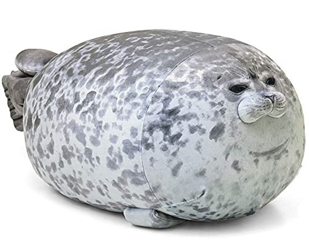 ETAOLINE Chubby Blob Seal Pillow Cute Seal Plush Toy Cotton Stuffed Animals (Large) - Large