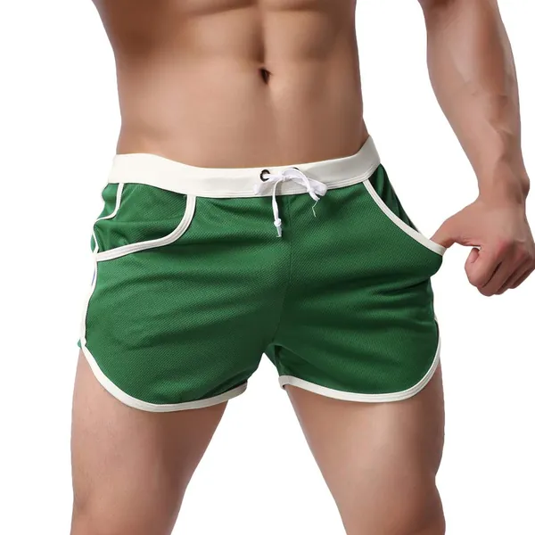 Rexcyril Men's Running Workout Bodybuilding Gym Shorts Athletic Sports Casual Short Pants - X-Large Green