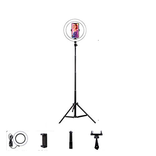 Dimmable LED anneau lumineux trépieds Support téléphone Support lampe de bureau USB selfie Light Ring for Anneau lumineux maquillage Vous tube Tik-Tok V-log (Color : 26CMb)
