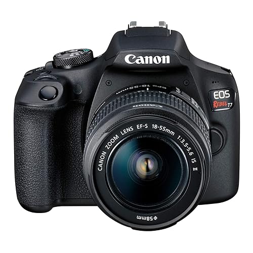 Canon EOS Rebel T7 EF-S DSLR Camera with 18-55mm Lens, Built-in Wi-Fi, 24.1 MP CMOS Sensor, DIGIC 4+ Image Processor and Full HD Videos - EF-S 18-55mm IS II