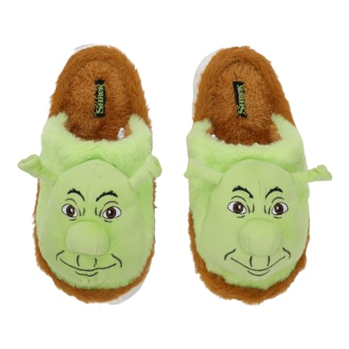 Shrek 3D Character Head Adult Brown & Green Slippers - L - Multicolored