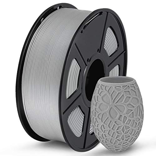 SUNLU PLA 3D Printer Filament PLA Filament 1.75mm, Neatly Wound PLA 3D Printing Filament 1.75mm, Dimensional Accuracy +/- 0.02 mm, Fit Most FDM 3D Printers, 1kg Spool (2.2lbs), PLA Grey - 1000g-pla Grey