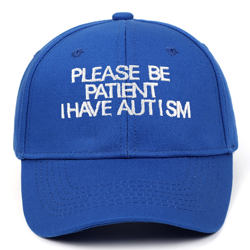 YUNXIBASECAP Cotton Unisex Please Be Patient I Have Autism Baseball Cap，Adjustable Dad Hat