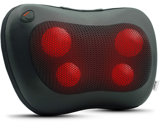 Comfort Supplies Shiatsu Back Massager Neck Massage Pillow with Heat, Deep Tissue Kneading for Neck, Back, Shoulder, Leg, Foot, Perfect Birthday Gifts for Men, Women, Mum, Dad, Relaxation Gift Ideas