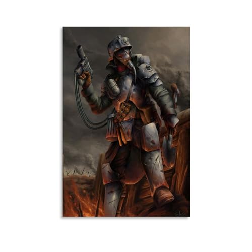 Merdme Death Korps of Krieg Poster Canvas Wall Art Living Room Posters for Bedroom Home Decorative 12x18inch(30x45cm), Unframe-style